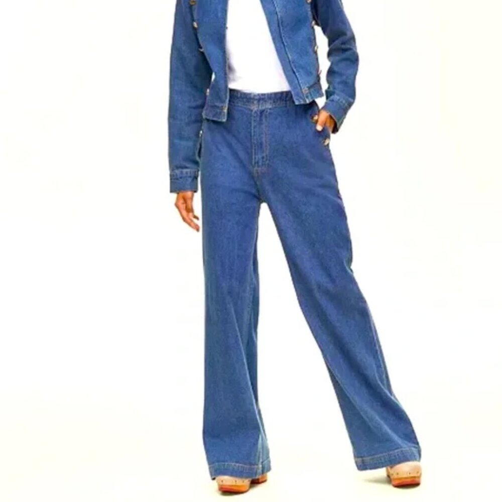 NWT Minnie Majorette Disney Limited Edition High Rise Wide-Leg Jeans-10 28 Macys - Picture 4 of 16